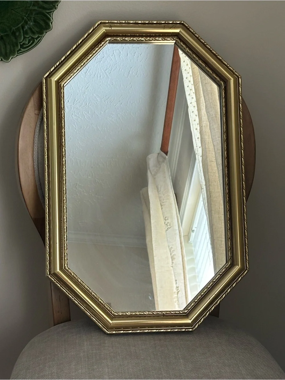 Vintage Home Interiors Elegant Gold Octagonal Wall Mirror - Classic Home Accent